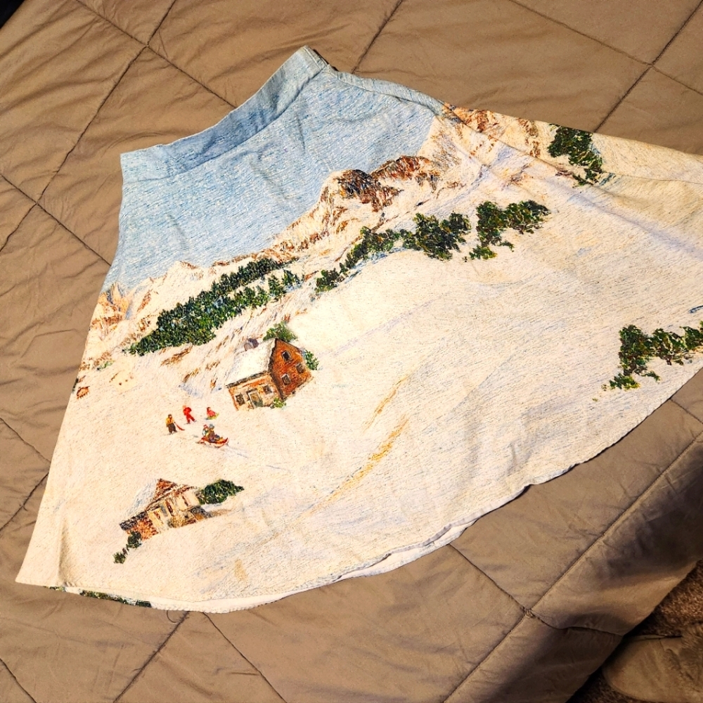 Anthropologie Apres Ski Swing Skirt
